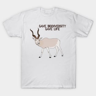 Save biodiversity Addax subtile version T-Shirt